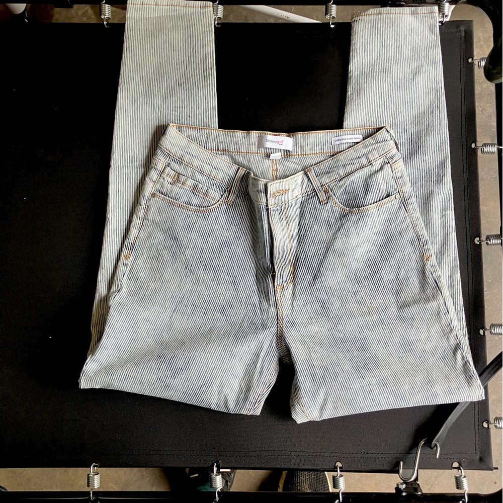 Pin Stripes Skinny girl brand skinny jeans